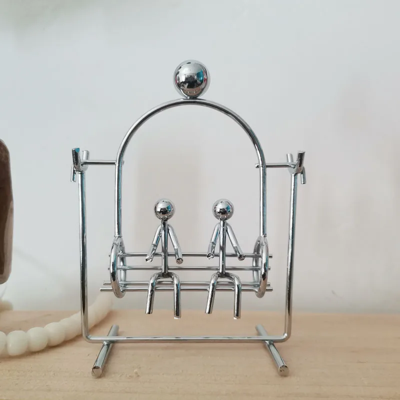 Newton Cradle Large - Lovers Swing Perpetual Balance Iron Man