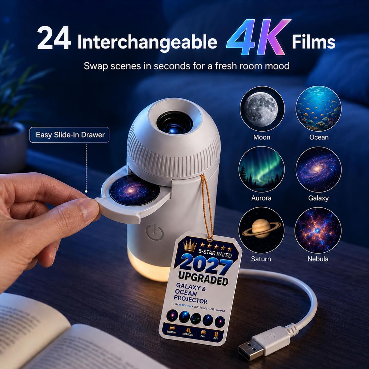 TINSOL USB Starry Sky Projecto - Planetarium Projector Home 评论和价格
